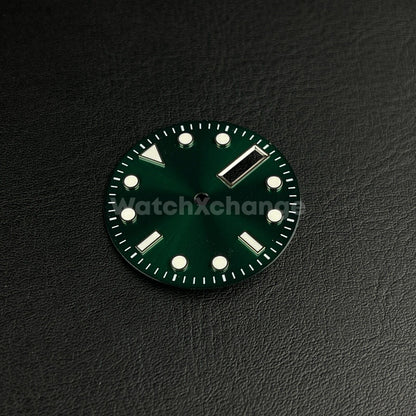 28.5mm Green Watch Dial for SEIKO NH36 Watch Movement Parts