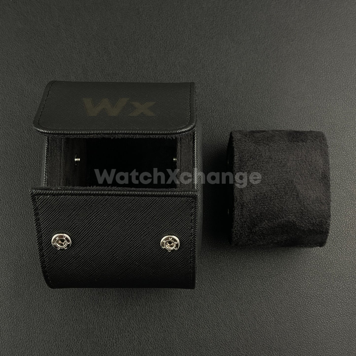 Black Luxury Watch Storage Case Portable Travel Leather Watch Handmade Case