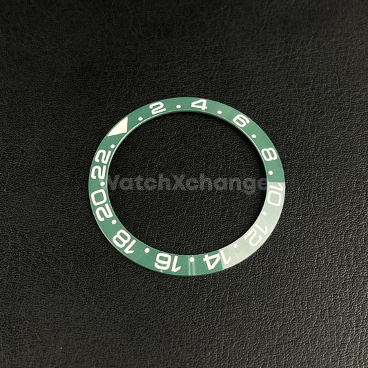 Ceramic Bezel insert 38mm Green Rolex GMT Seiko SKX SRPD Hulk