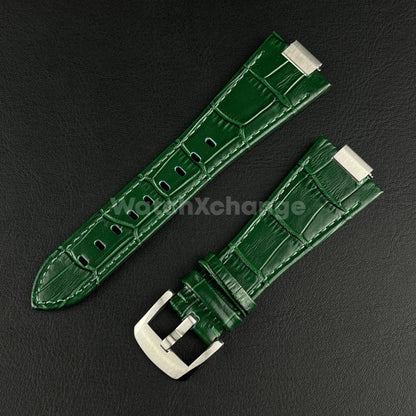 27mm Green Leather Strap For TISSOT PRX Powermatic 80 Watch Band 40mm