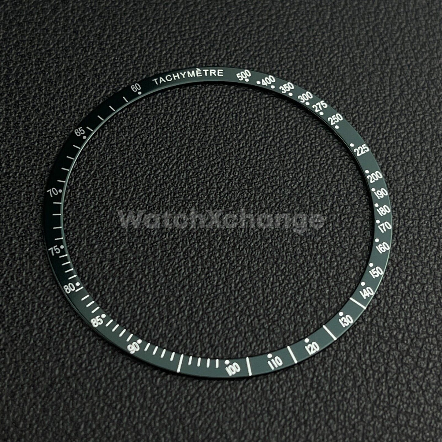 Black/Green Flat Aluminium Watch Bezel Insert 38.5mm for VK63 Quartz Watches