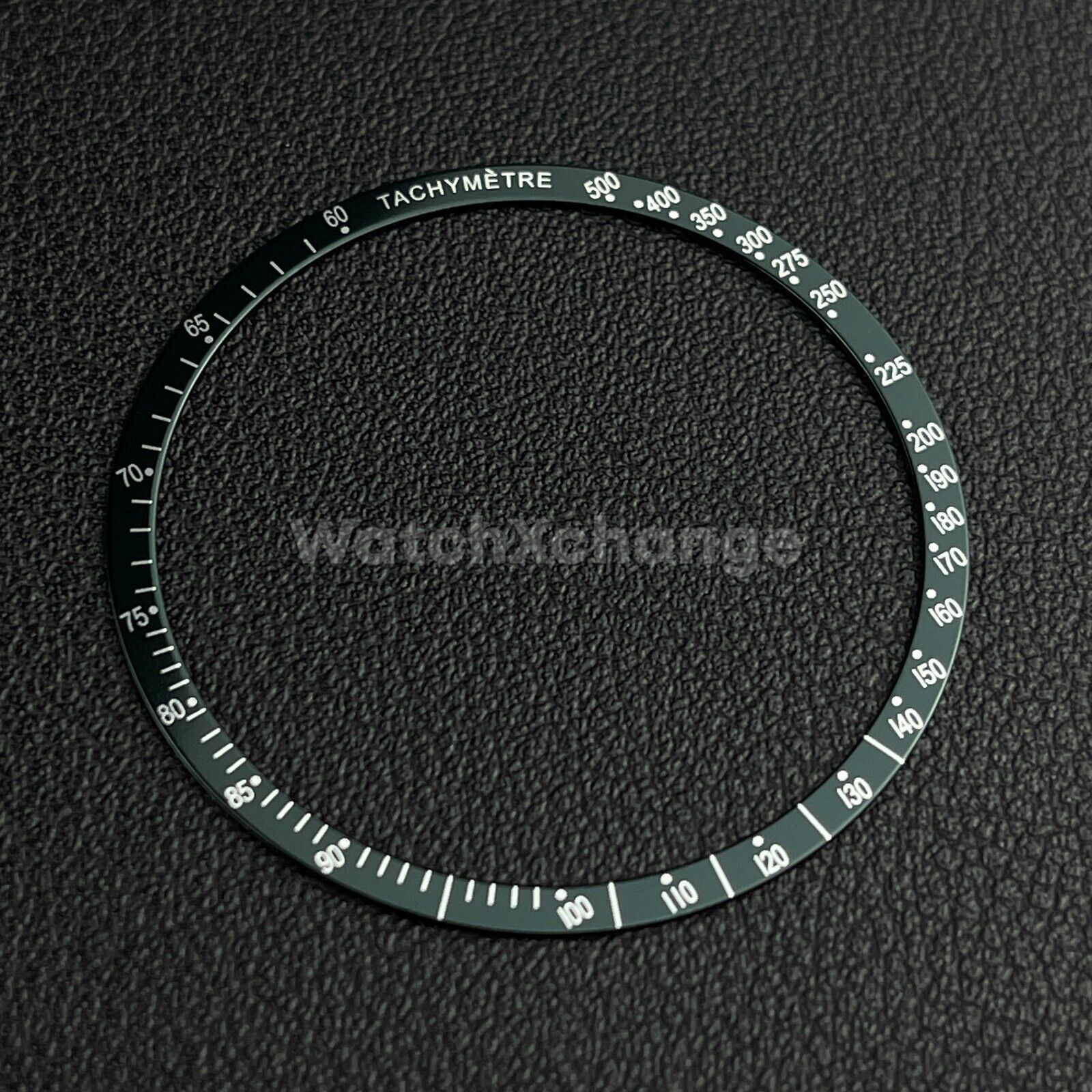 Black/Green Flat Aluminium Watch Bezel Insert 38.5mm for VK63 Quartz Watches