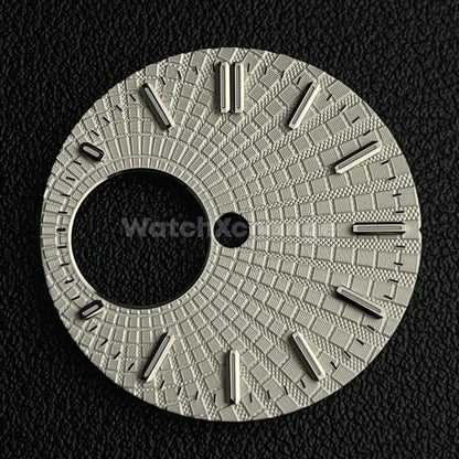 28.5mm White Watch Dial Face Green Luminous For Seiko NH38 Movement