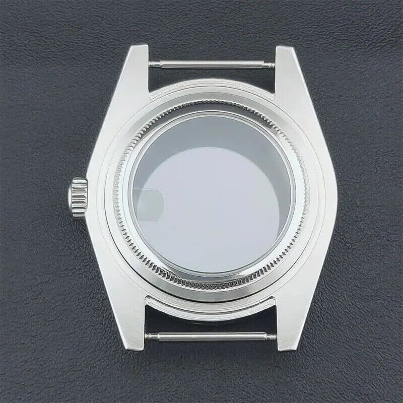 36mm Silver Stainless Steel Watch Case for Seiko NH35/NH36 Mod Sapphire Glass