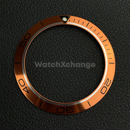 Orange & Black Aluminium Bezel Insert 41.5mm for Rolex Seiko SKX SRPD Omega