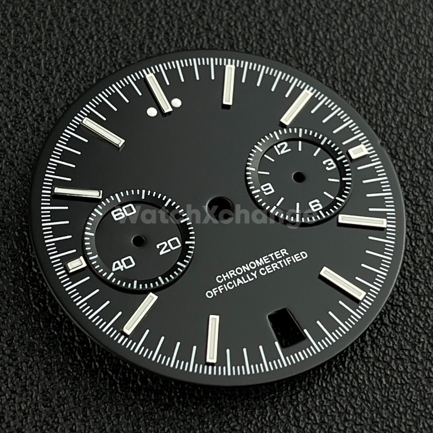 Black 31.5mm Modified Watch Dial Accessory for VK64 Quartz Movement