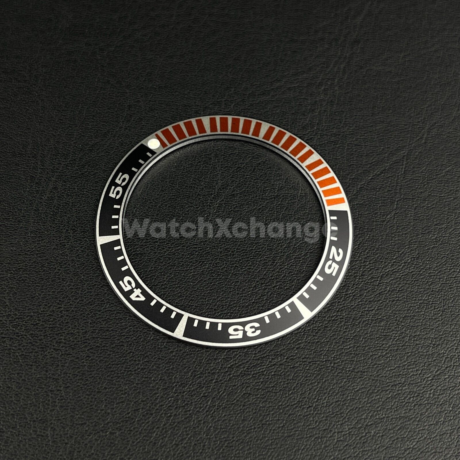 41mm Black & Orange Aluminium Bezel Insert Fits Seiko King Prospex Samurai SRPF