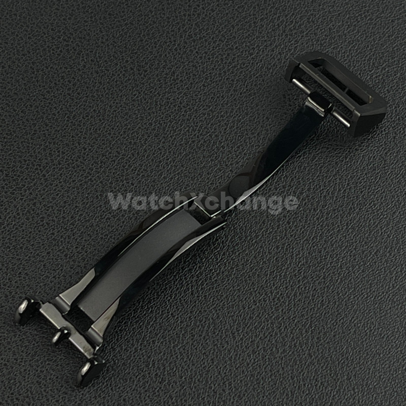 18mm Black Folding Deployment Buckle Clasp For IWC PILOT AQUATIMER