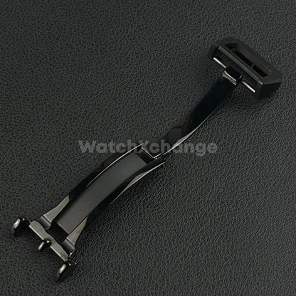 18mm Black Folding Deployment Buckle Clasp For IWC PILOT AQUATIMER