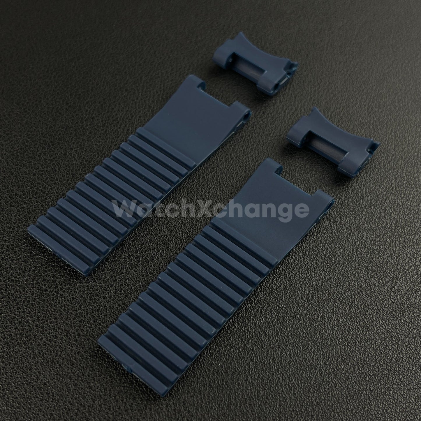 22mm Navy Blue Silicone/Rubber Band Strap For Ulysse Nardin 263 DIVER Watch