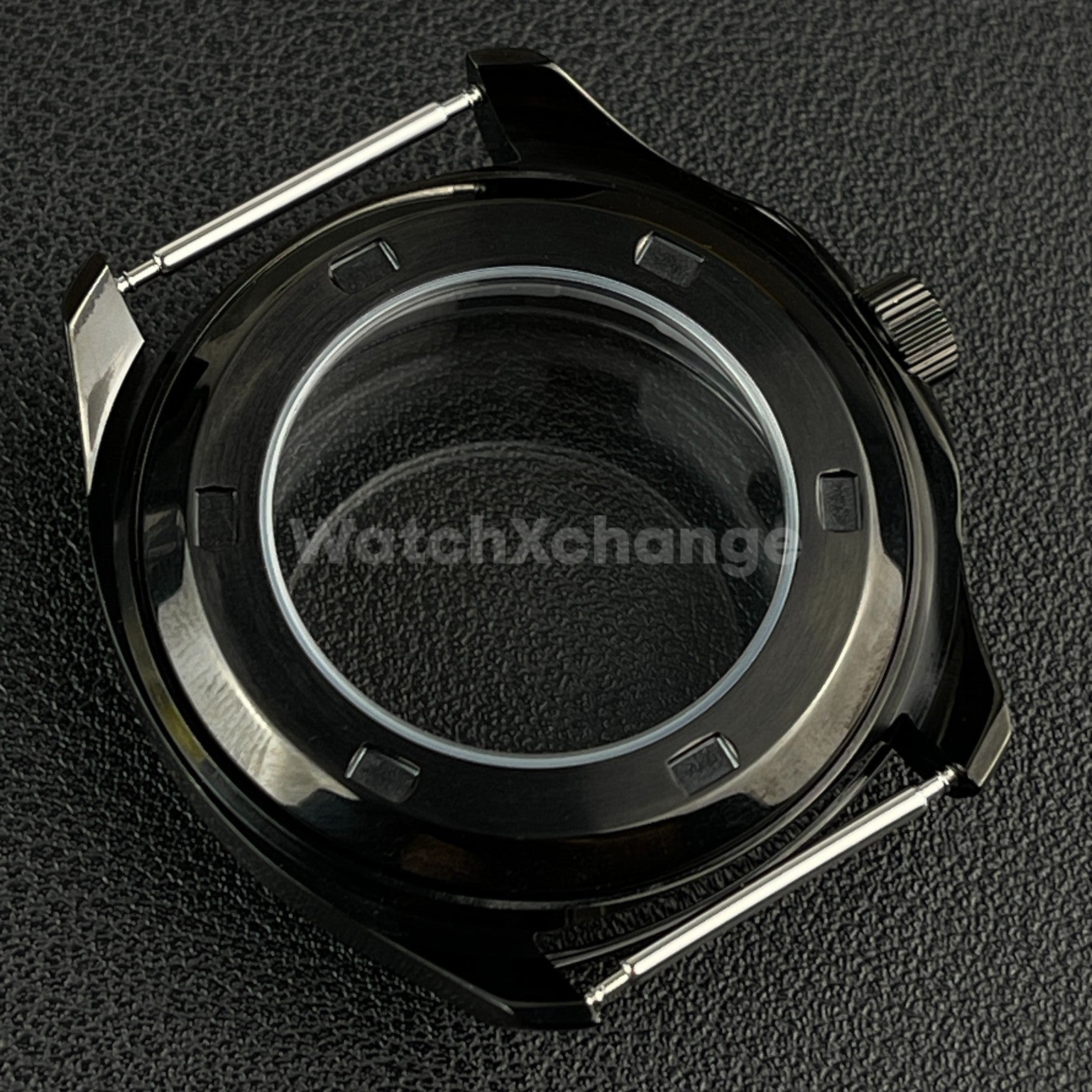 40mm Black Stainless Steel Watch Case For Japanese NH35 NH36 NH38