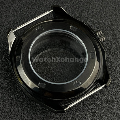 40mm Black Stainless Steel Watch Case For Japanese NH35 NH36 NH38