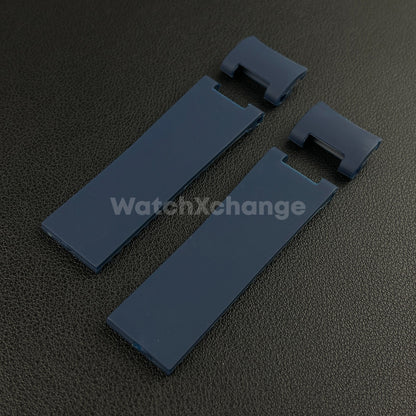 22mm Navy Blue Silicone/Rubber Band Strap For Ulysse Nardin 263 DIVER Watch