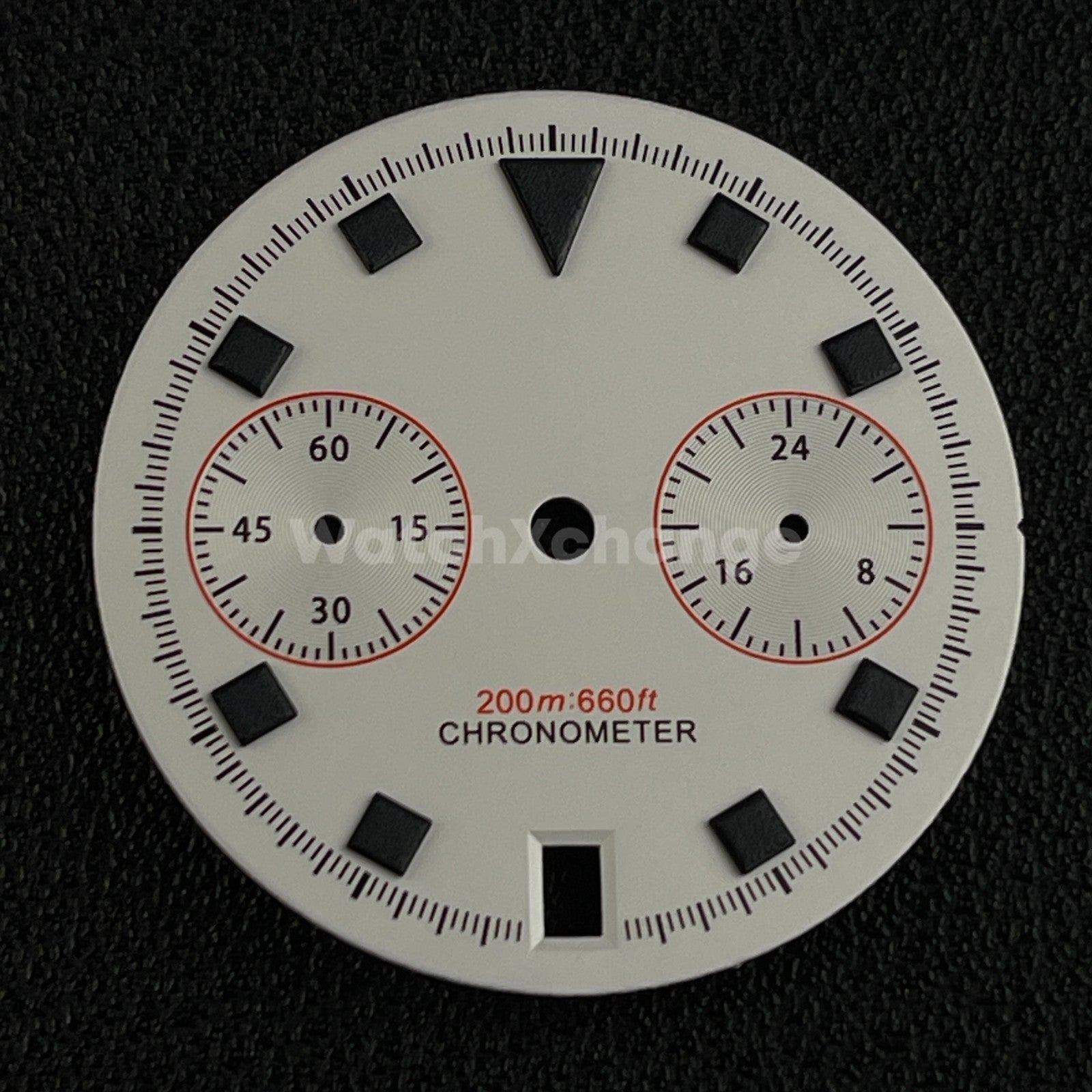 White 30mm Modified Watch Dial Accessory for VK64 Quartz Movement