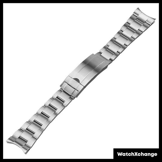 Silver Watch Strap Band Replacement to fit Rolex Submariner, Daytona, GMT 21mm