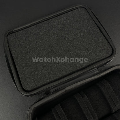 Eight 8 Watch Storage Zip Carry Case Solid EVA Travel Protection Black Inside