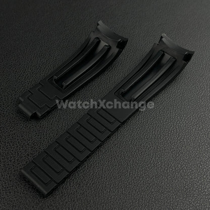 Black 20mm Replacement Submariner GMT Silicone Rubber Watch Strap Band For Rolex