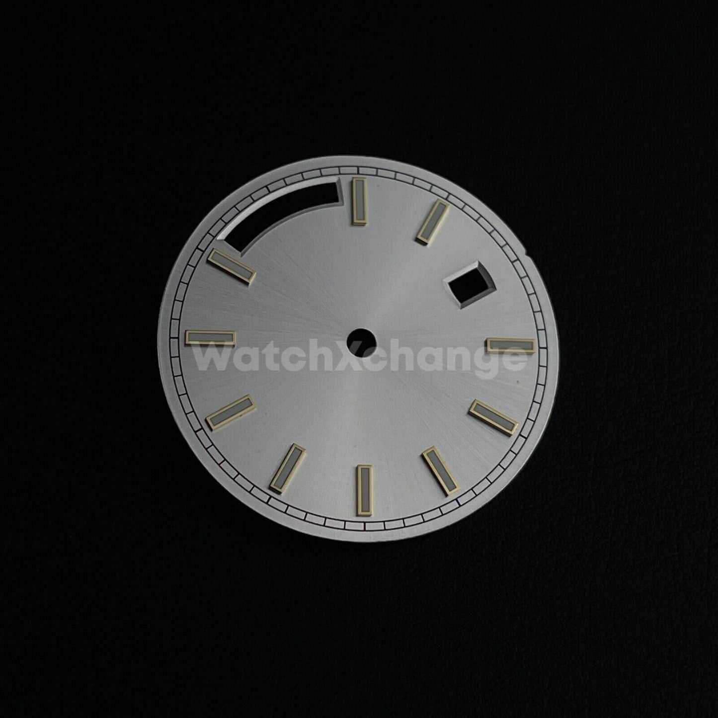29mm Silver Watch Dial w/Green Luminous Replacement for Seagull ST16 Movement