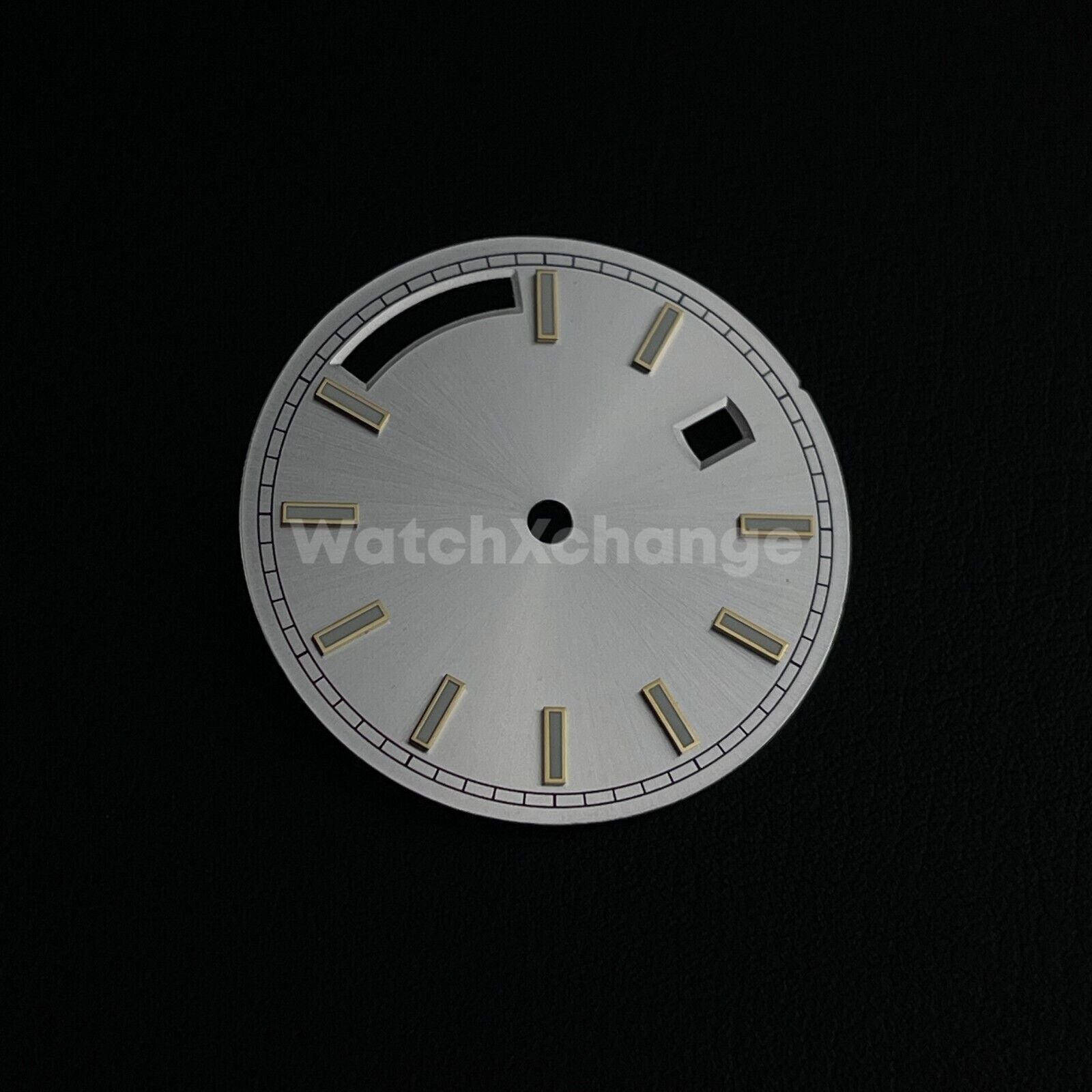 29mm Silver Watch Dial w/Green Luminous Replacement for Seagull ST16 Movement