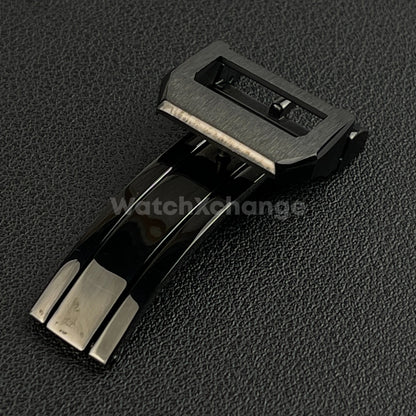 18mm Black Folding Deployment Buckle Clasp For IWC PILOT AQUATIMER