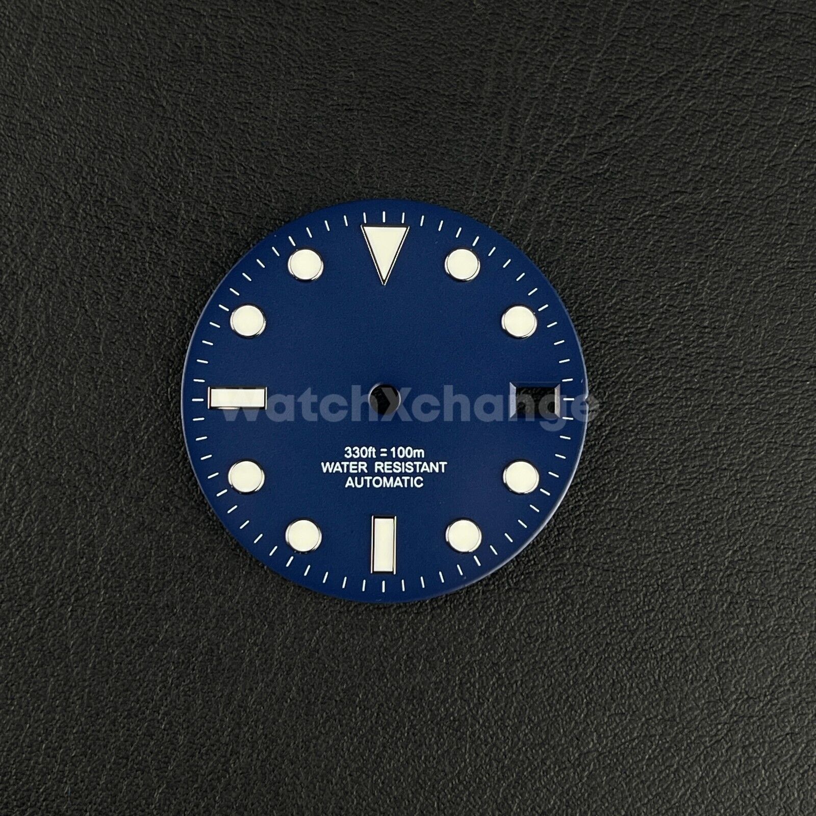 28.5mm Dark Blue Watch Dial Green Luminous for SEIKO NH35 Watch Movement Parts