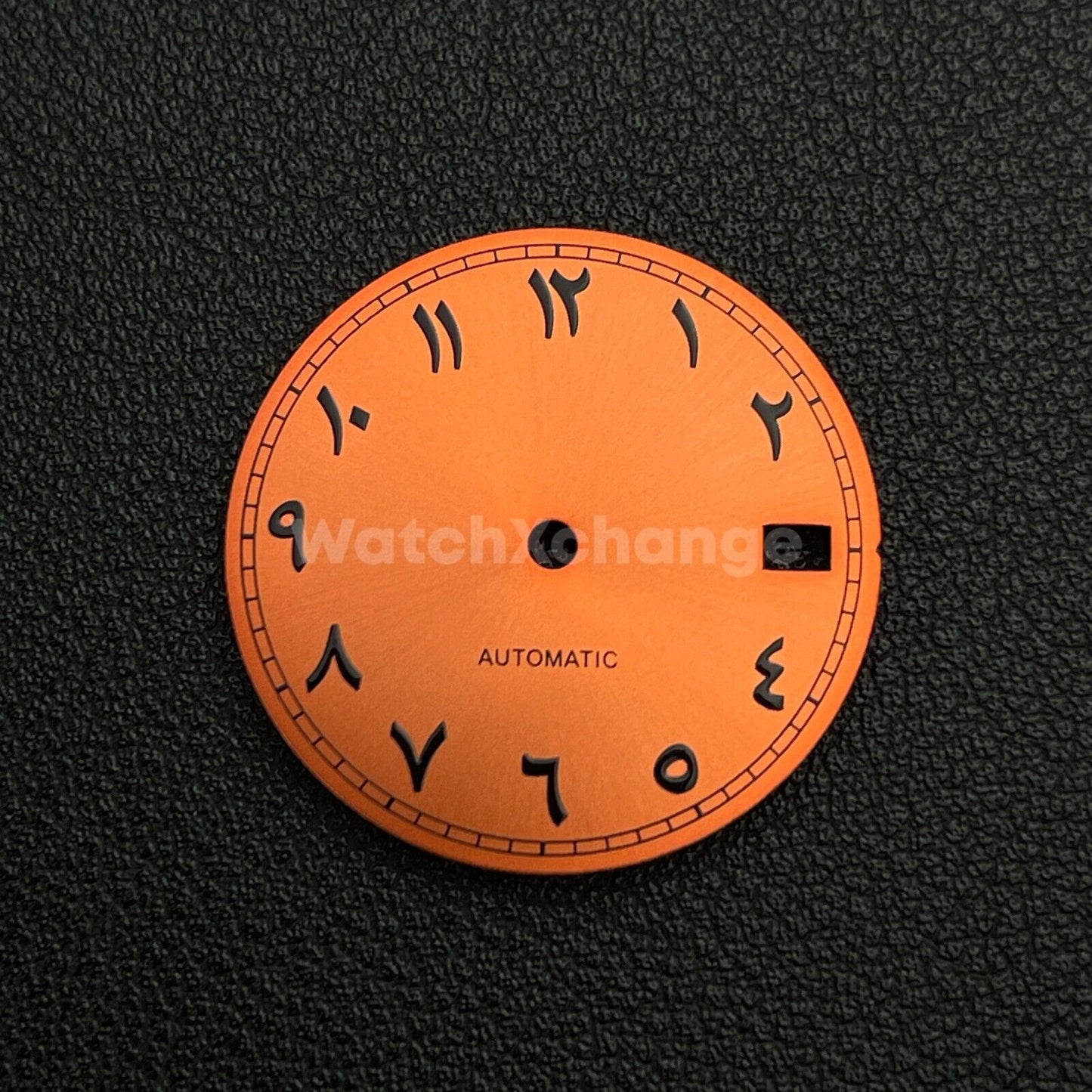 28.5mm Orange & Black Arabic Watch Dial NH35 NH36 4R35 Movement Professional