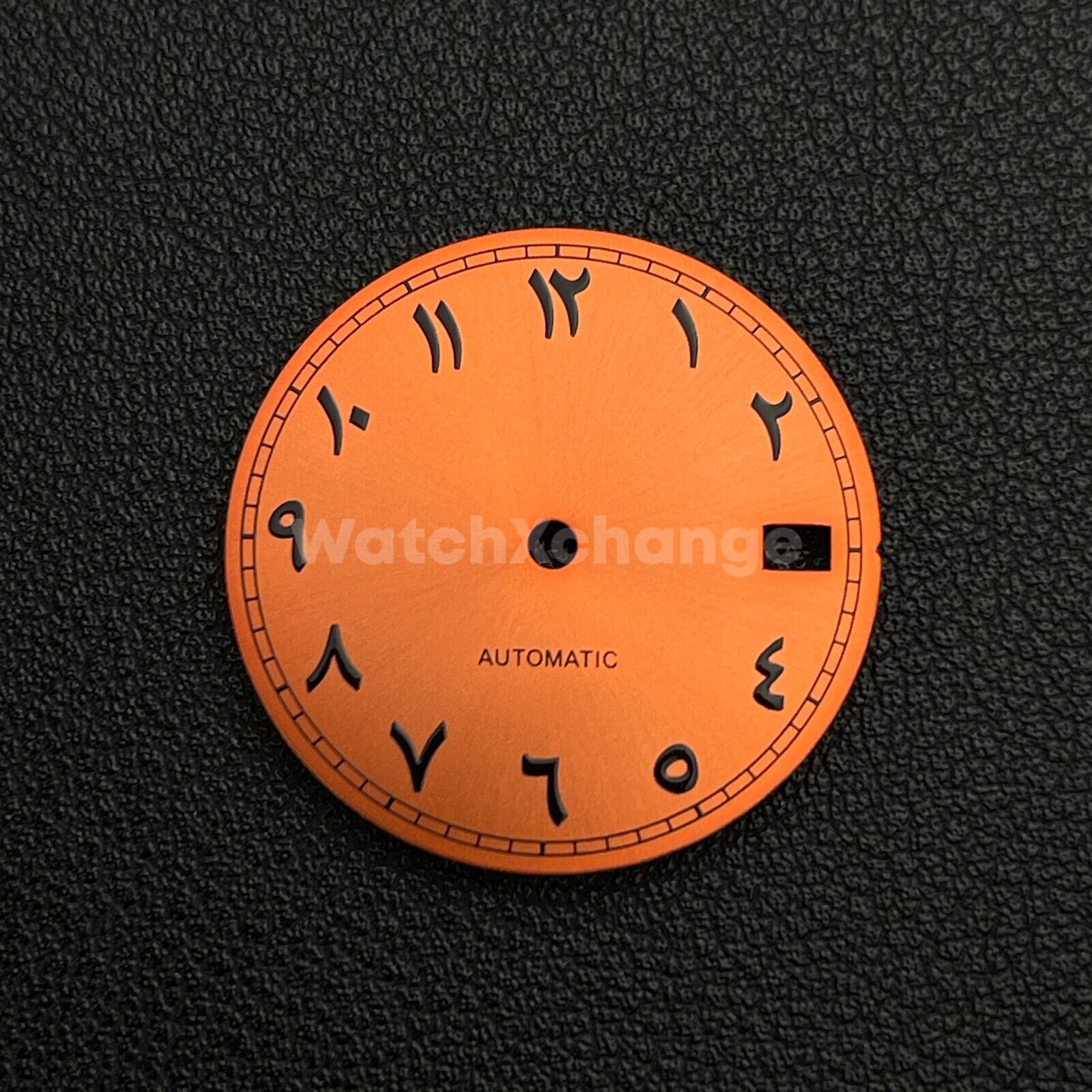 28.5mm Orange & Black Arabic Watch Dial NH35 NH36 4R35 Movement Professional