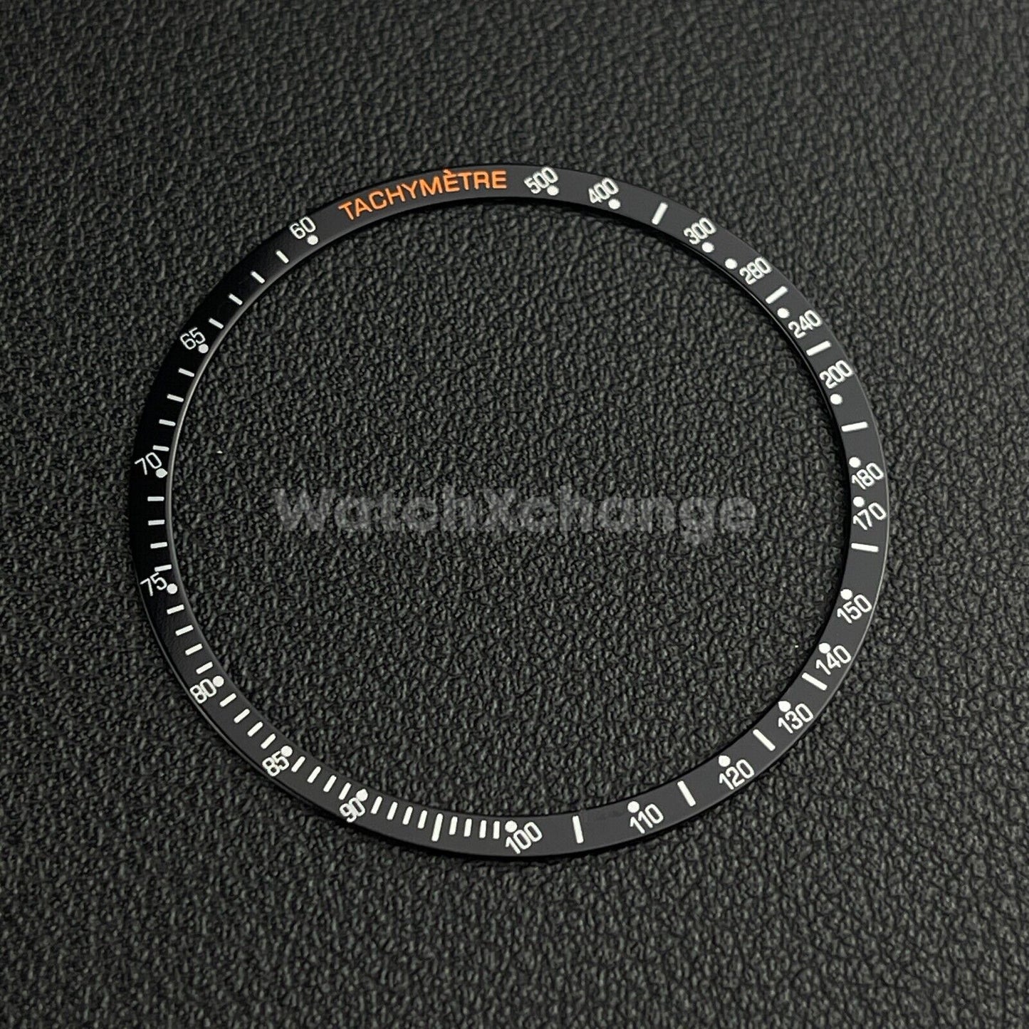 Black & Silver Flat Aluminium Watch Bezel Insert 38.5mm for VK63 Quartz Watches