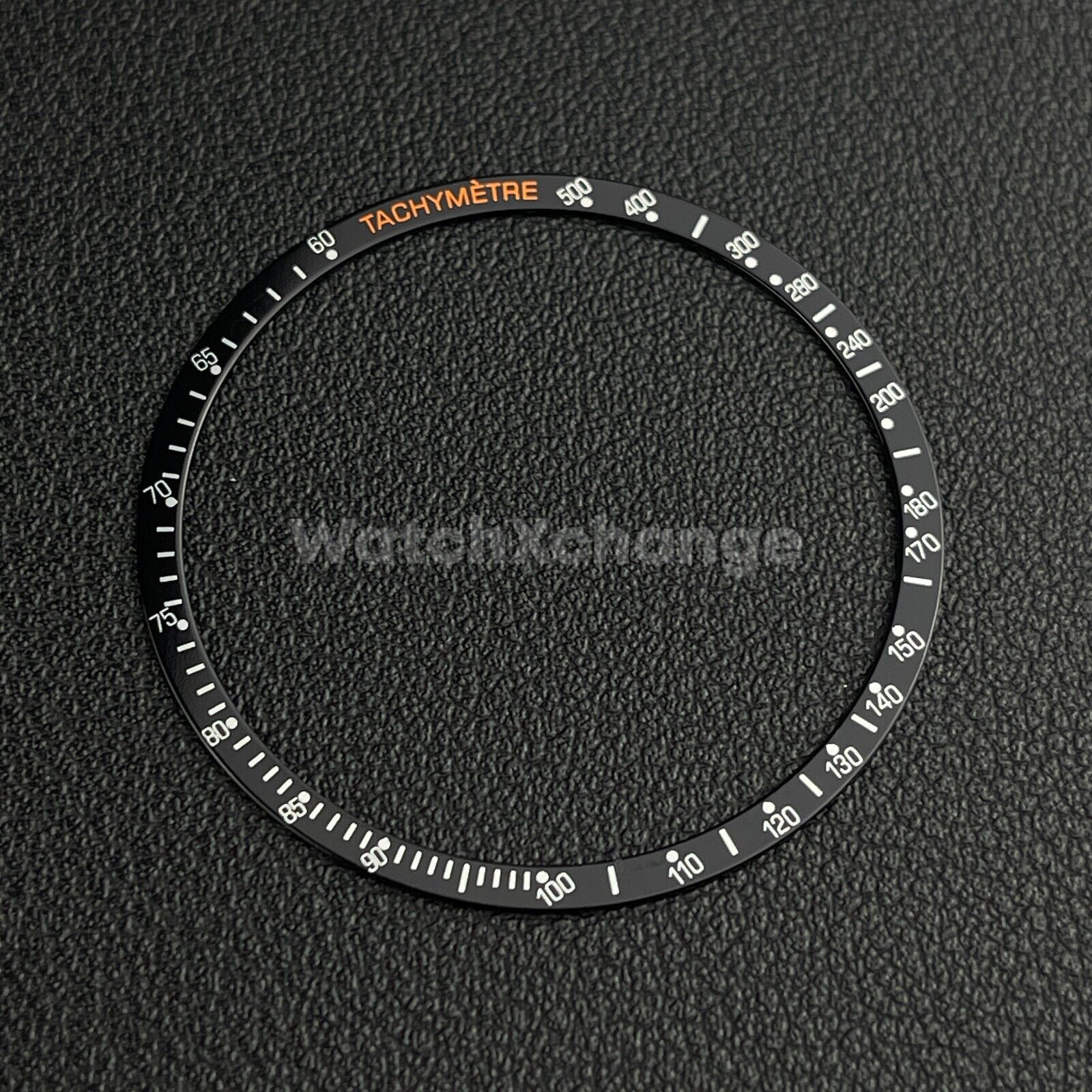 Black & Silver Flat Aluminium Watch Bezel Insert 38.5mm for VK63 Quartz Watches