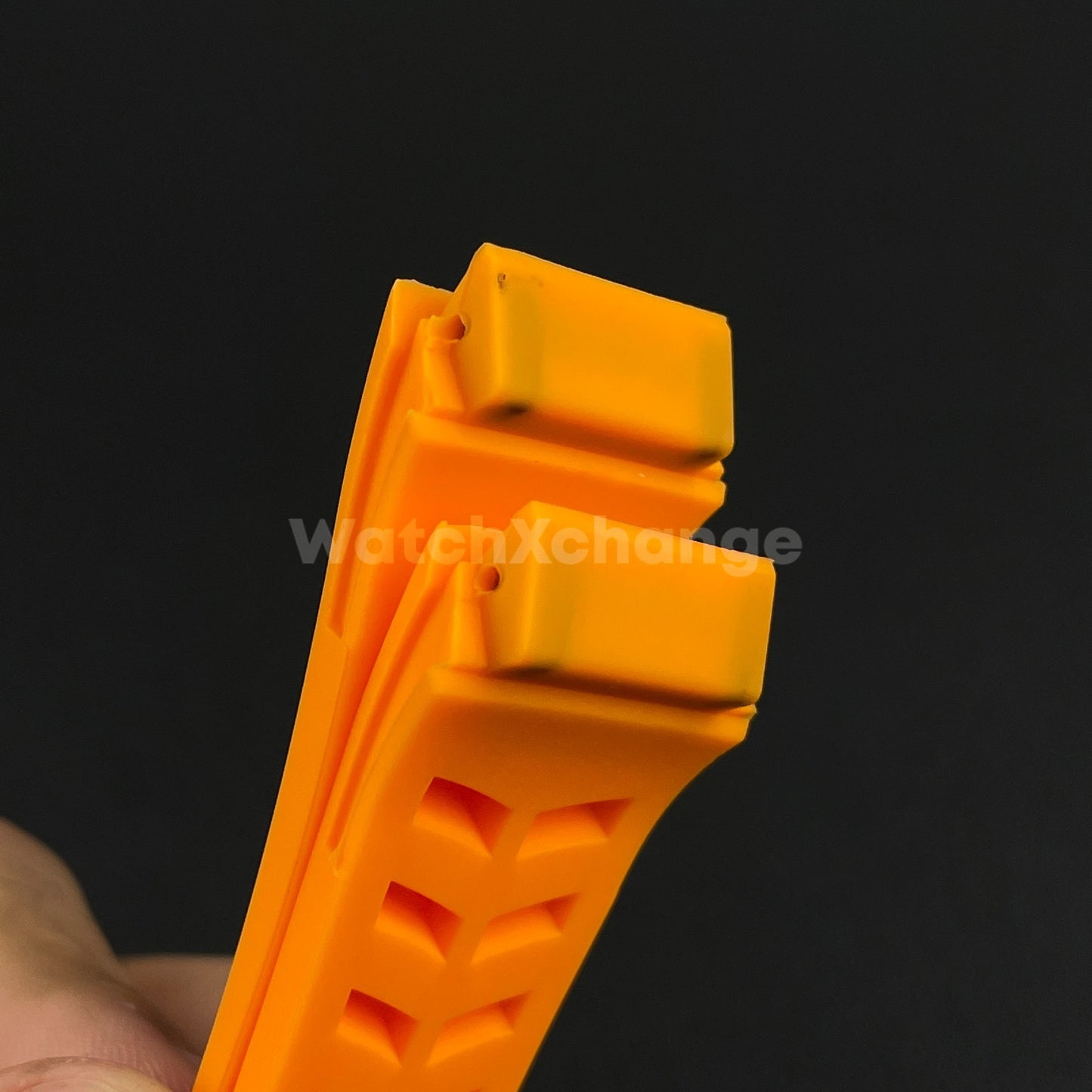 Orange 25mm-Spring Bar-Watch Rubber Band Strap For RICHARD MILLE RM011 RM-11