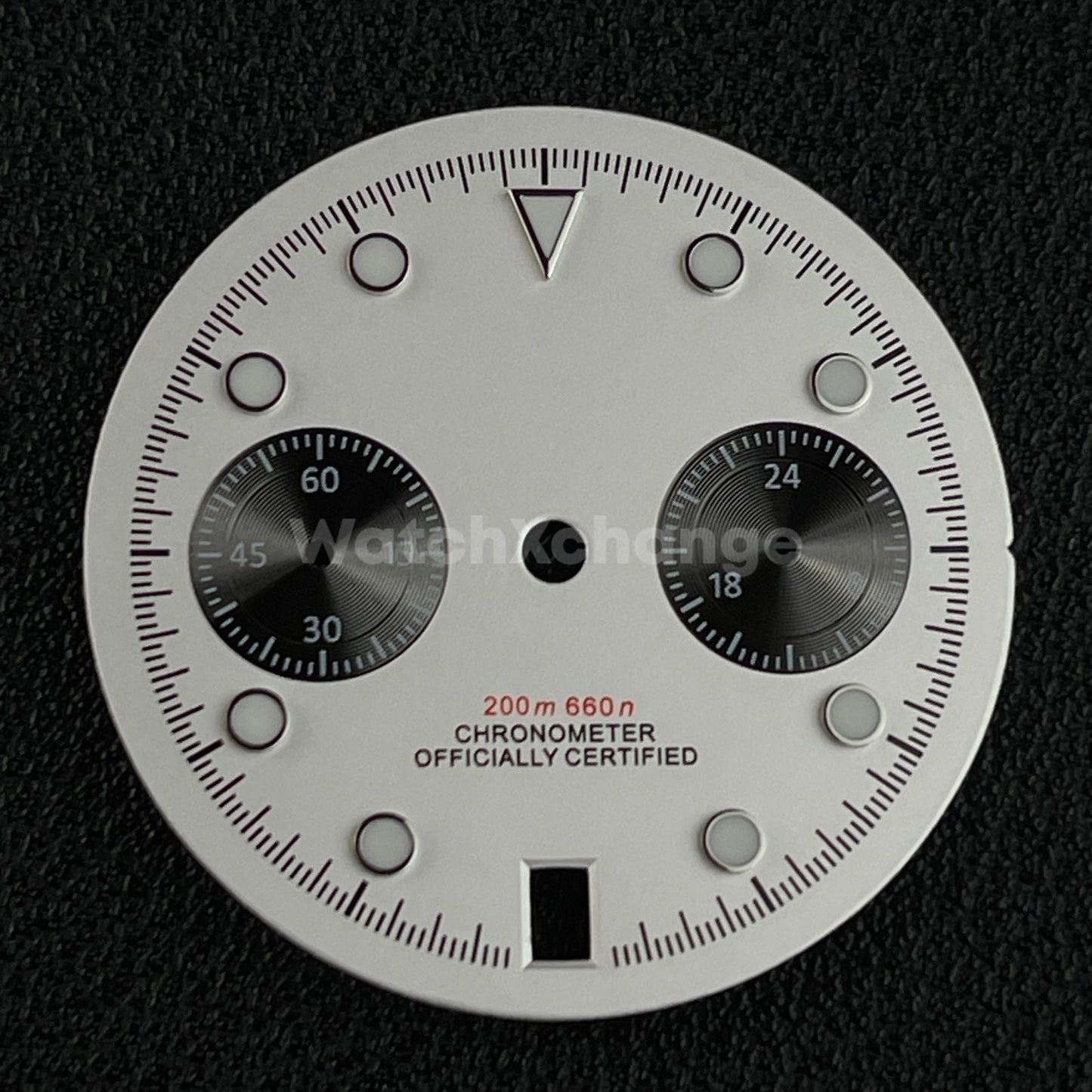 White 30mm Modified Watch Dial Accessory for VK64 Quartz Movement
