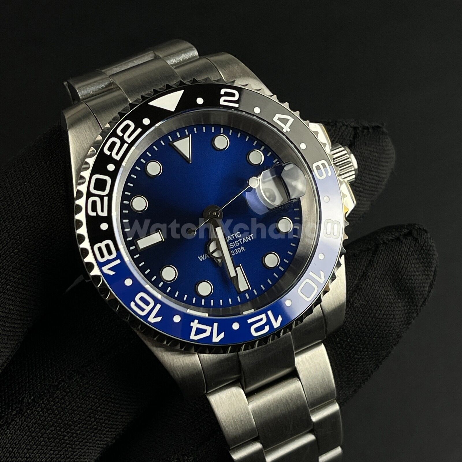 Black & Blue 40mm Diving Mens Watch NH35A Automatic Movement Sapphire Steel