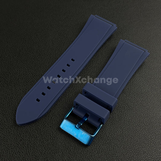 Blue 22mm Silicone Rubber Watchband Fit For Guess W0247G3 W0040G3 W0040G7 Strap