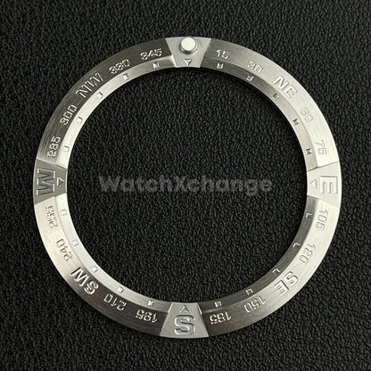 41mm Silver Compass Stainless Steel Bezel Insert Seiko King Prospex Samurai SRPF