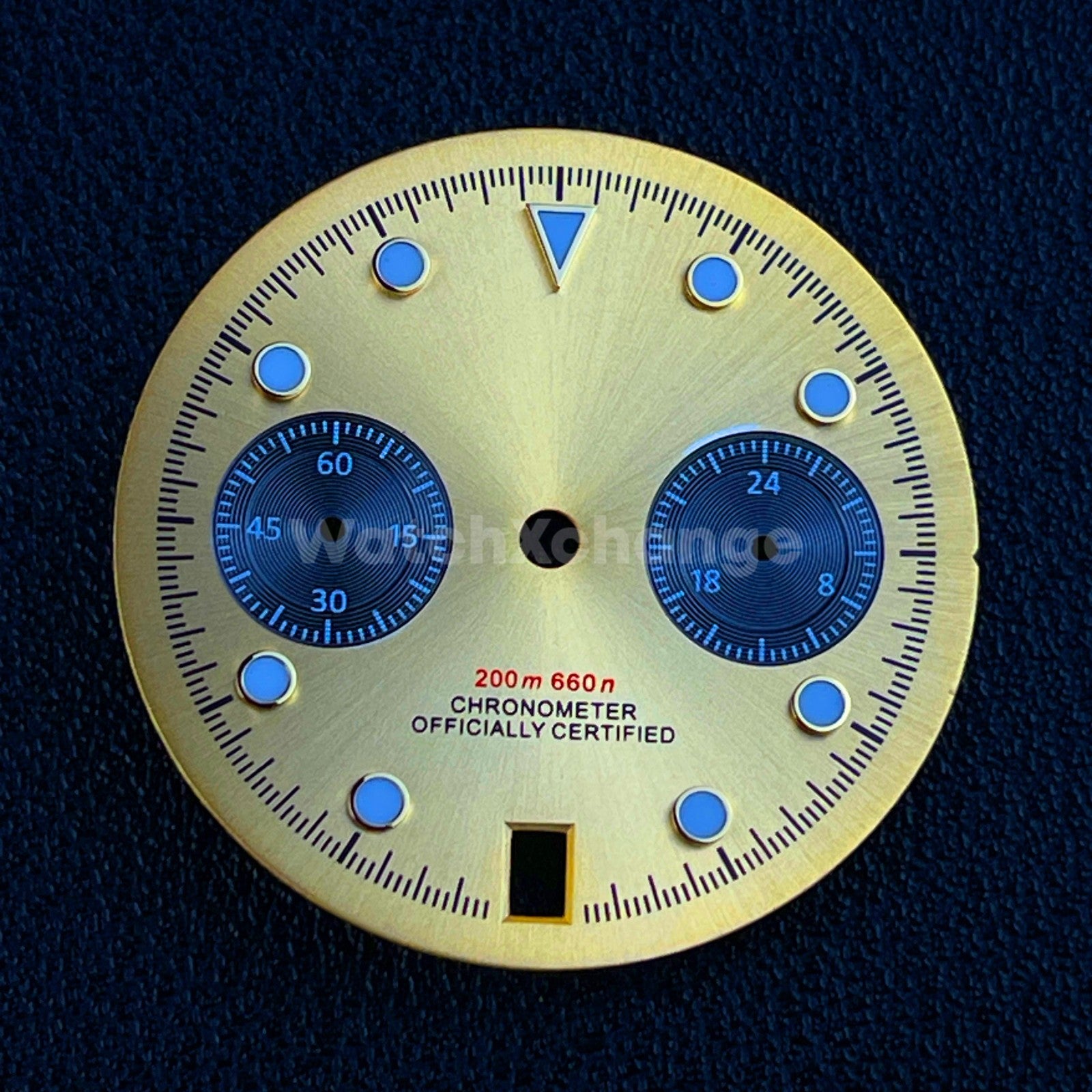 Gold 30mm Watch Dial Face Accessory for VK64 Quartz Movement