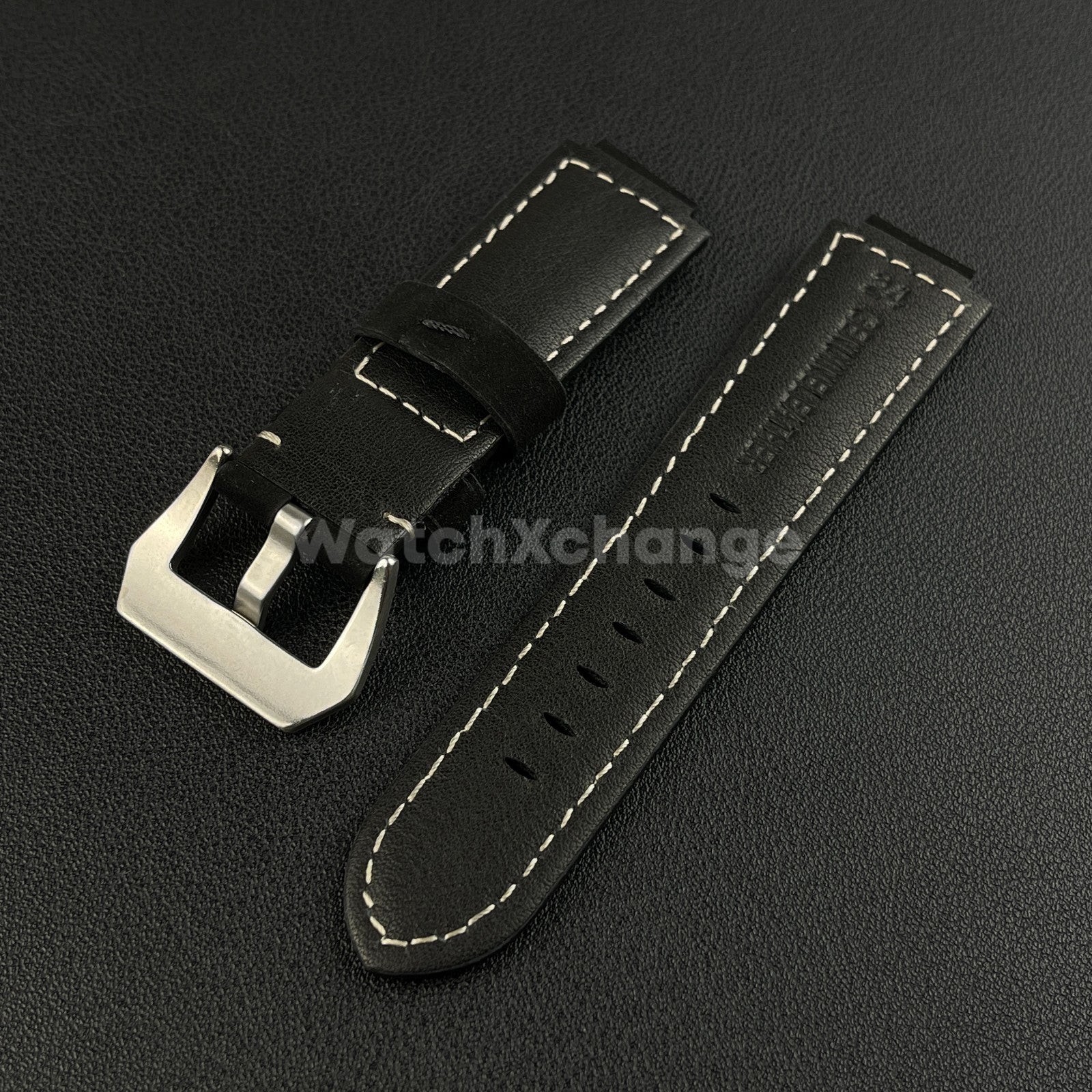 Black Suede Leather Watch Strap for Timex Tidal Compass T2N72 T2N720 14mm 16mm