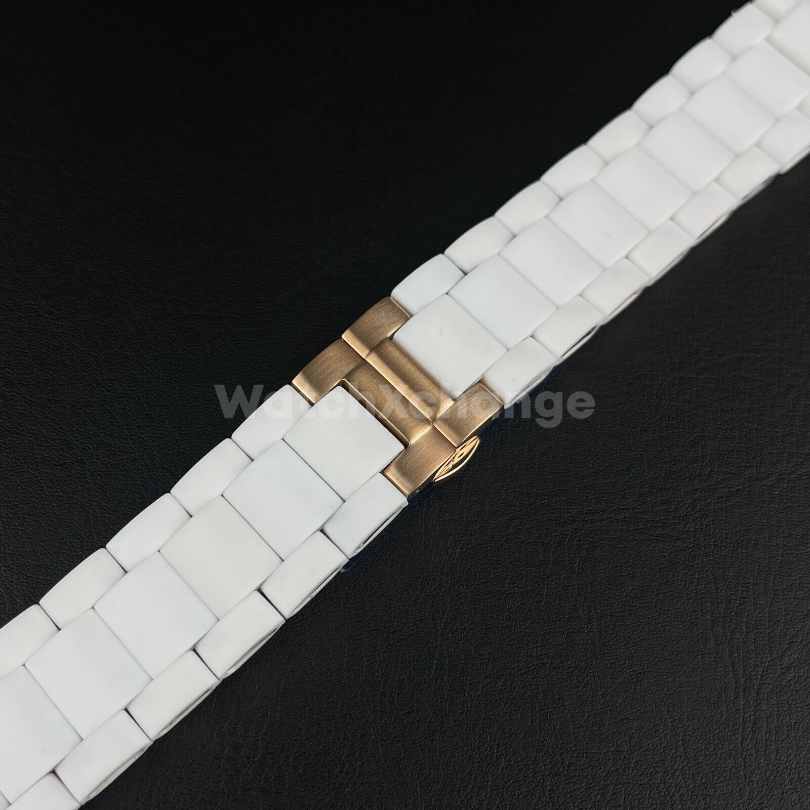 White 20 23mm RUBBER/STEEL Strap Band Bracelet fit Emporio Armani AR5905 AR5906