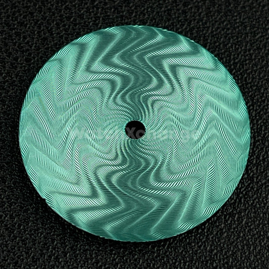 28.5mm Green Water Ripple Texture Watch Dial Face for SEIKO NH35 Movements