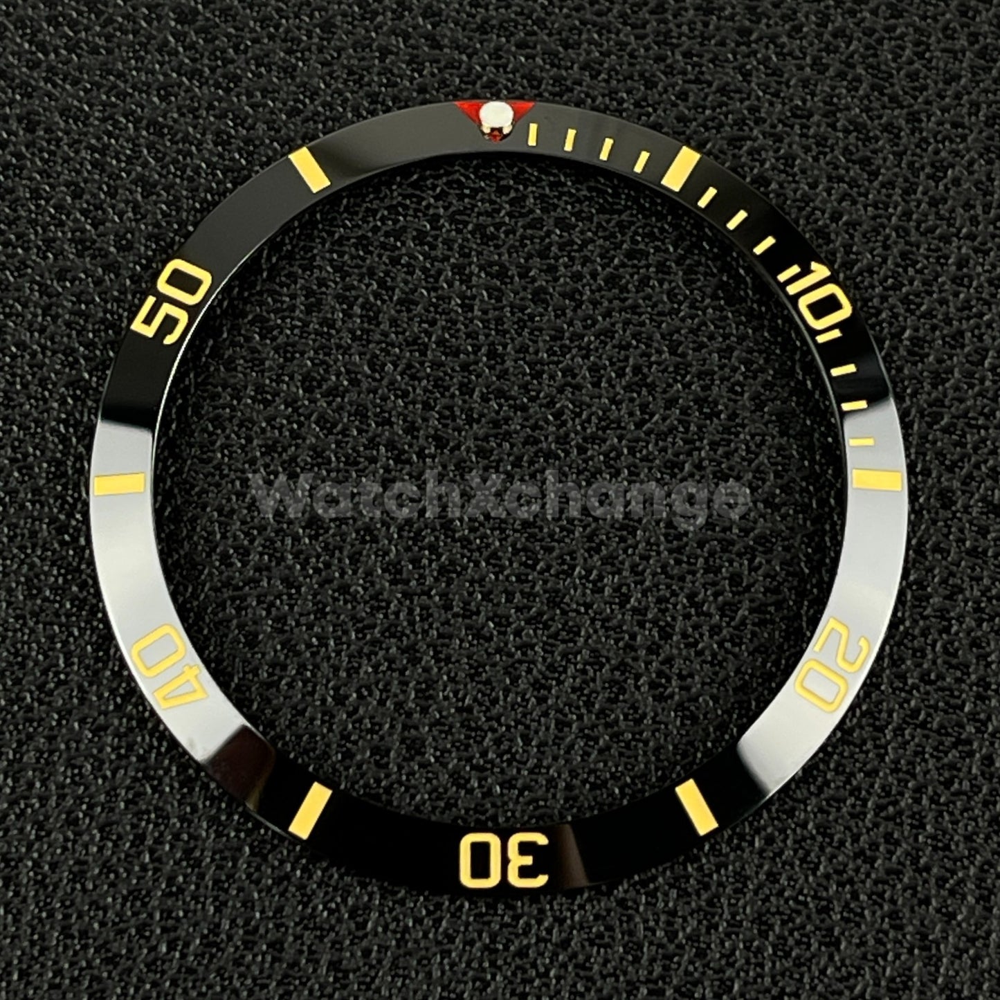 34mm Black & Yellow Ceramic SUB Bezel Insert For Seiko Rolex Tudor Divers Watch