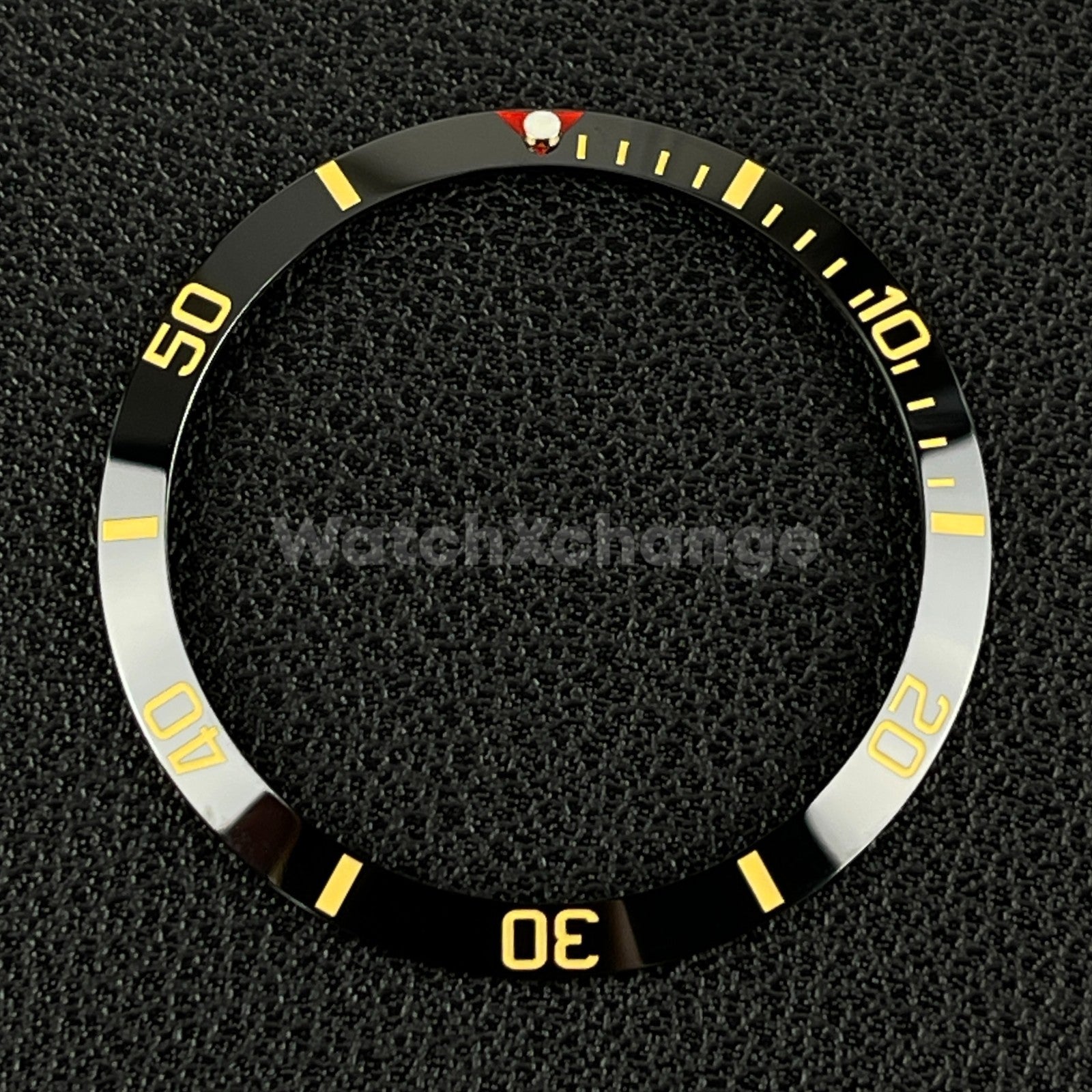 34mm Black & Yellow Ceramic SUB Bezel Insert For Seiko Rolex Tudor Divers Watch