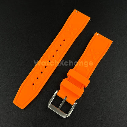 Orange Rubber Strap For IWC Pilot Portugal Portofino Quick Release 20 21 22mm