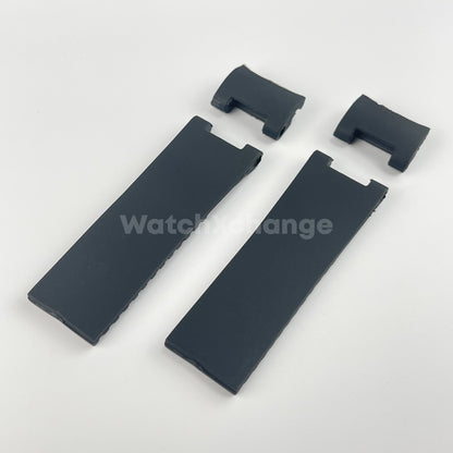 22mm Black Silicone/Rubber Band Strap For Ulysse Nardin 263 DIVER Watch