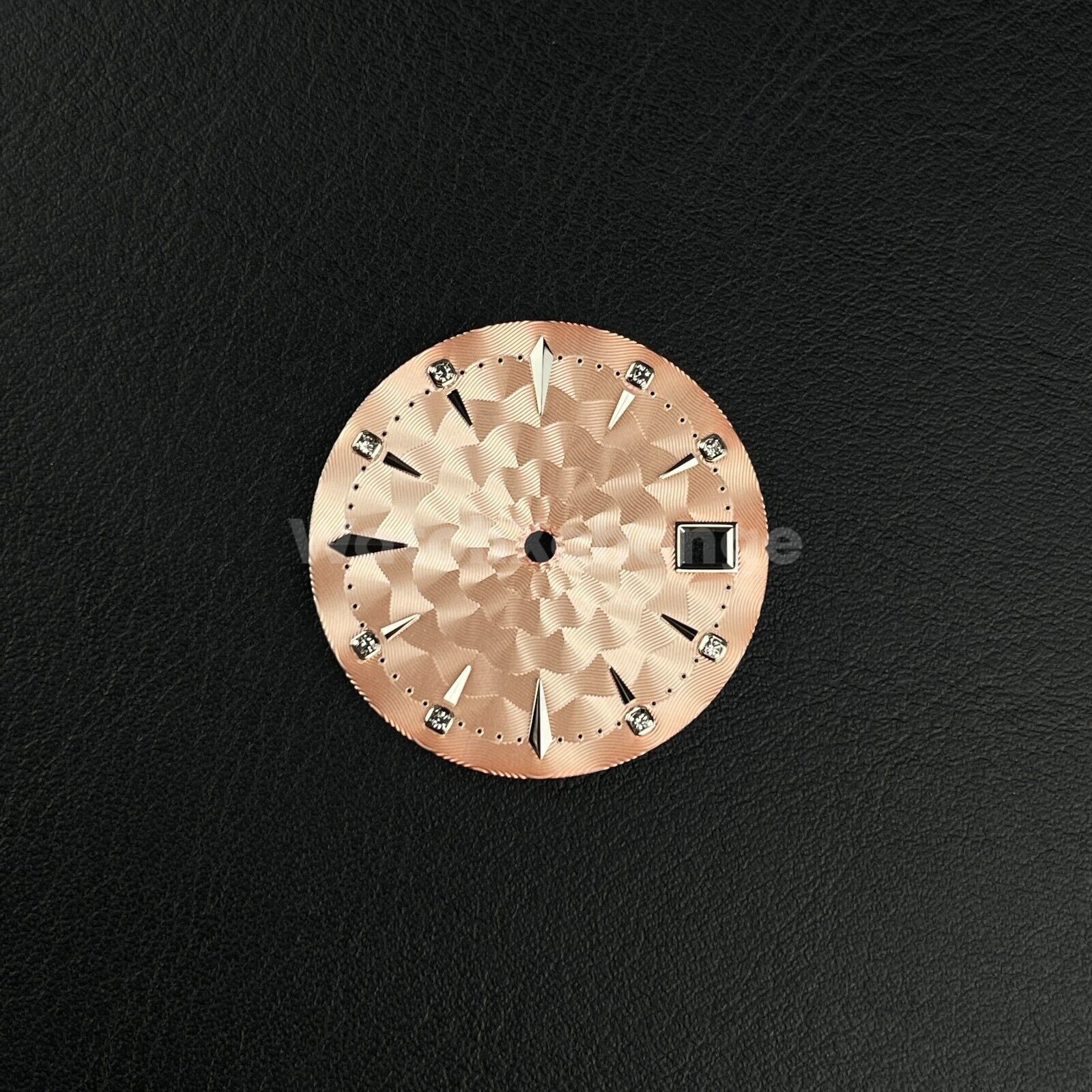29mm Rose Gold Watch Dial Face Radial Pattern Diamond Scale for NH35/36 Movement