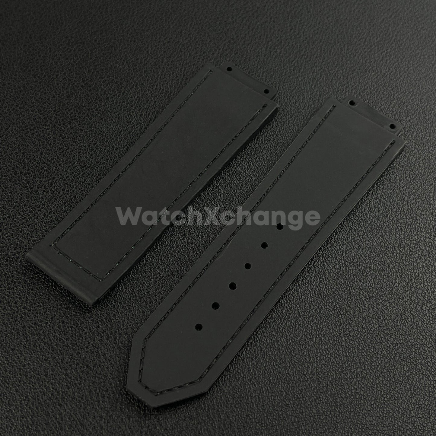 Grey Leather Watch Strap Band 26*19mm Fit HUBLOT BIG BANG