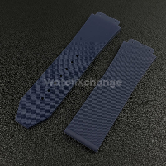 Blue Rubber Silicone Watch Strap Waterproof Band 26*19mm Fit HUBLOT BIG BANG