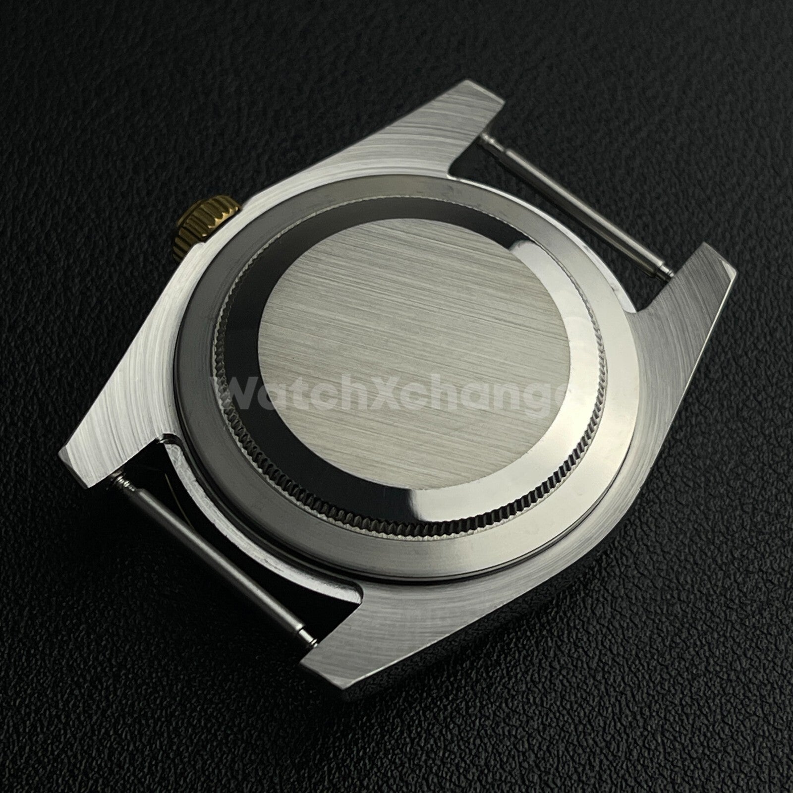 39mm Silver & Gold Watch Case Fluted Modified Sapphire for NH35/NH36 Movement