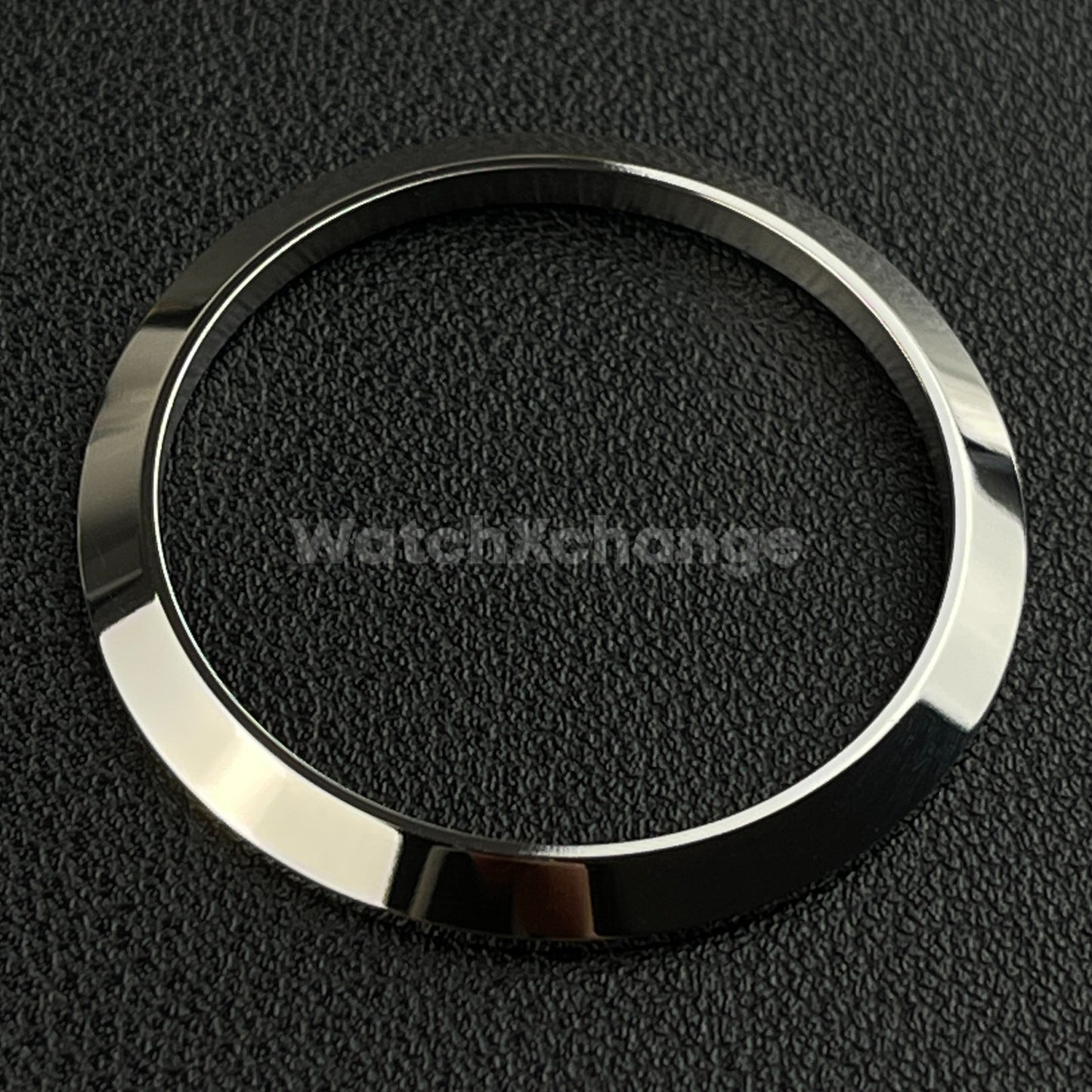 Silver Sloped Polished Stainless Steel Watch Bezel Insert Ring 36mm 39mm