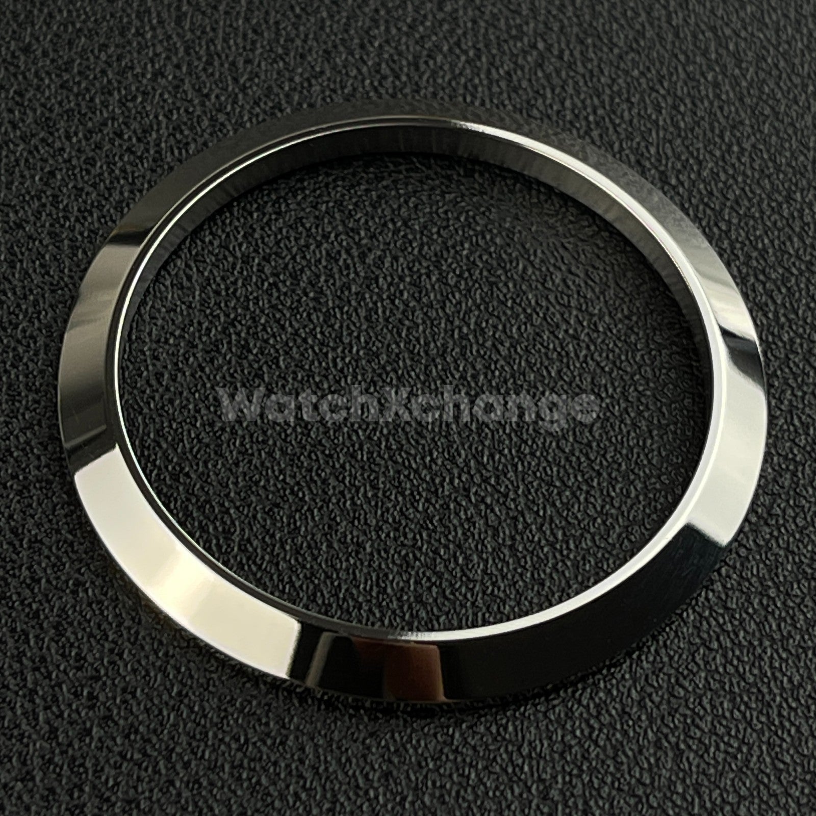 Silver Sloped Polished Stainless Steel Watch Bezel Insert Ring 36mm 39mm