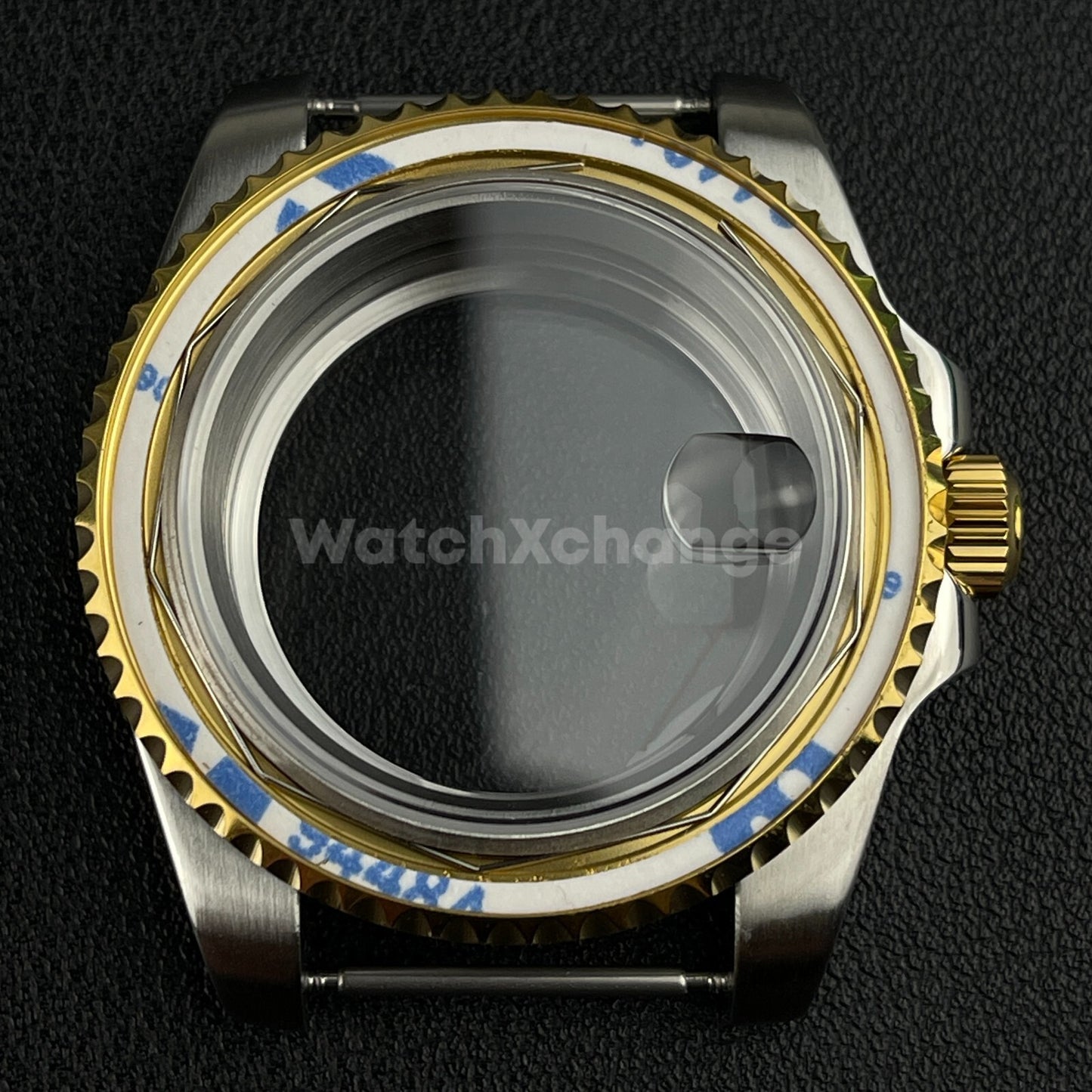 40mm Silver Gold Stainless Steel Divers Watch Case GMT Submariner For NH35 NH36