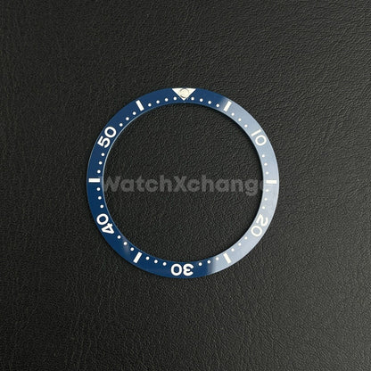 Blue & White 38mm Flat Ceramic Bezel Insert For Divers Watch Seiko Mod SKX SRPD